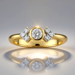 Anello in oro con Diamante IF (D) (Annette)