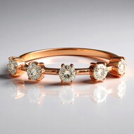 Anello in oro con Diamante Rose de France SI1 di Argyle (Annette)