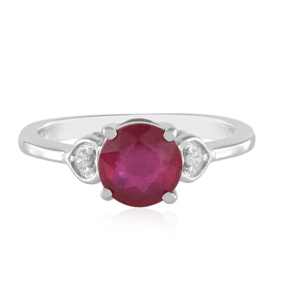 Bague en argent et Rubis de Madagascar