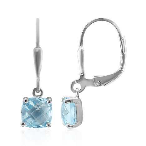 Orecchini in argento con Topazio Blu Cielo