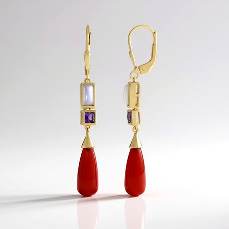 Orecchini in argento con Corniola (KM by Juwelo)