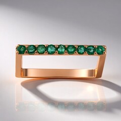 Anello in argento con Smeraldo Brasiliano