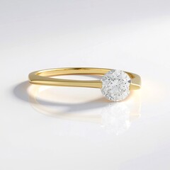 Anello in oro con Diamante I1 (G) (de Melo Gold)