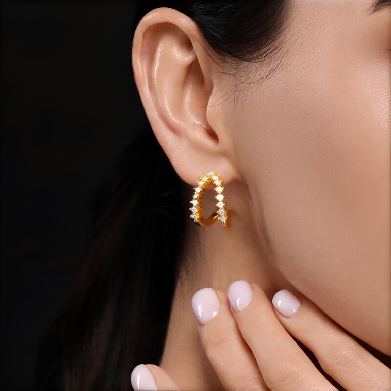 Pendientes en plata con Zircón