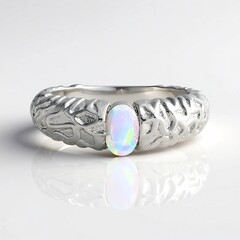 Anello in argento con Opale di Welo