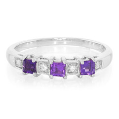 Bague en argent et Améthyste de Zambie