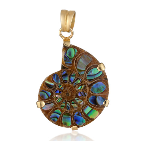 Pendentif en argent et Ammonite (Bali Barong)