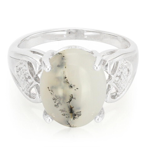 Dendriten-Achat-Silberring