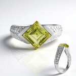 Anello in argento con Quarzo Ouro Verde (de Melo Essence)