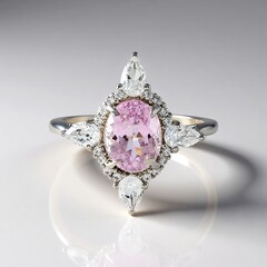 Anello in argento con Kunzite