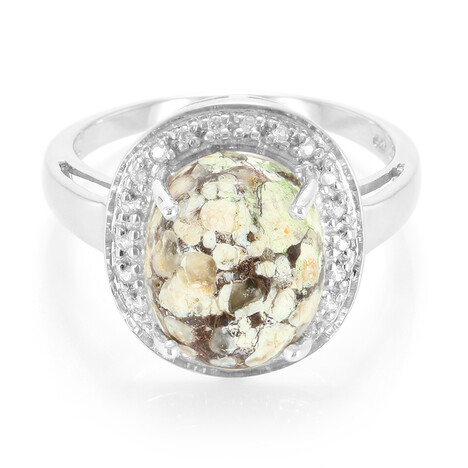 Dinosaurier-Quarz-Silberring