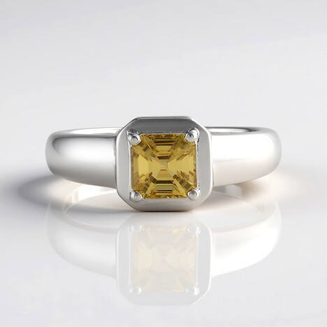 Anello in argento con Zircone Giallo