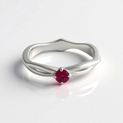 Anello in argento con Rubellite