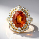 Anello in oro con Granato Mandarino (CIRARI)