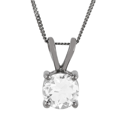 Collar en plata con Topacio blanco