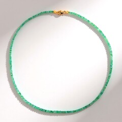 Collana in oro con Smeraldo Zambia