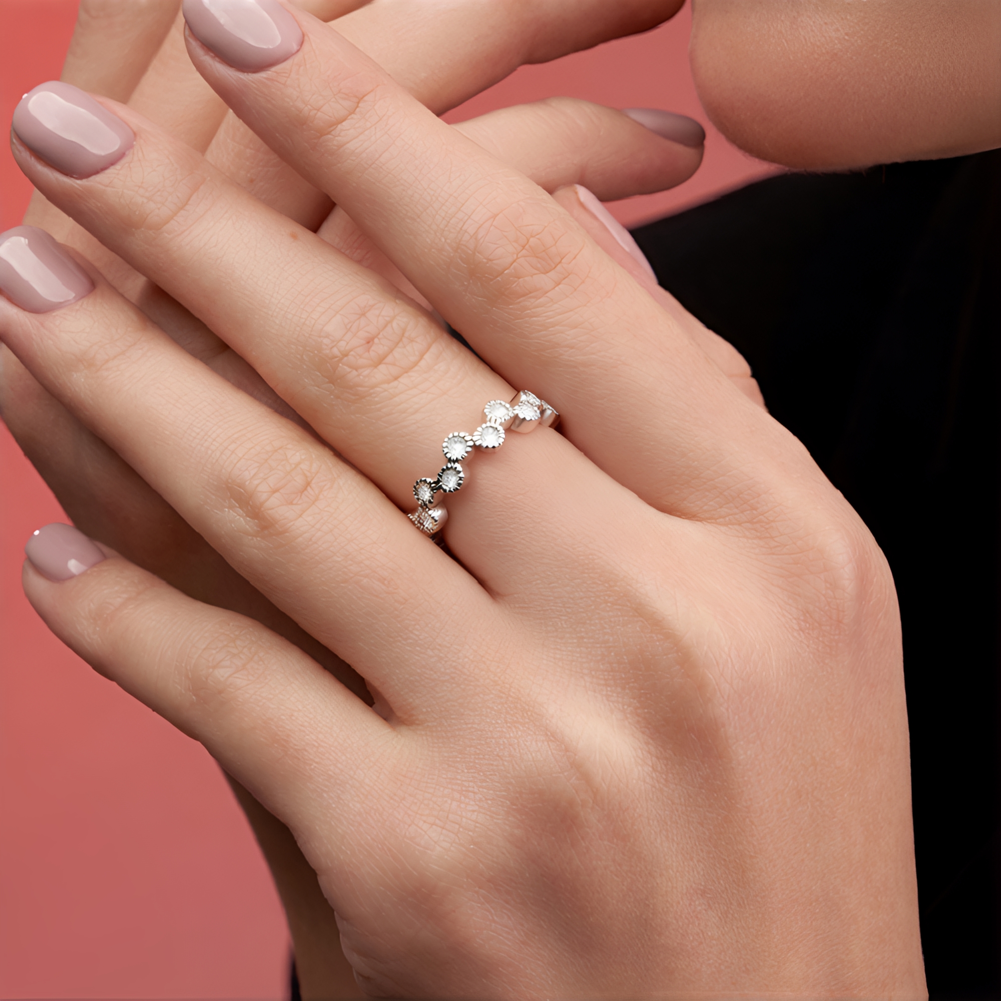Anello in argento sterling con zirconi cubici - Jean Rachel Jewelry