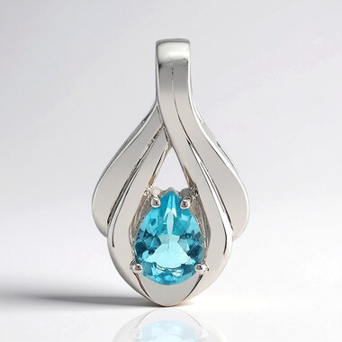 Pendentif en argent et Apatite bleue (Pallanova)