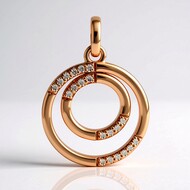 Ciondolo in argento con Diamante Rose de France SI1 di Argyle (Annette)