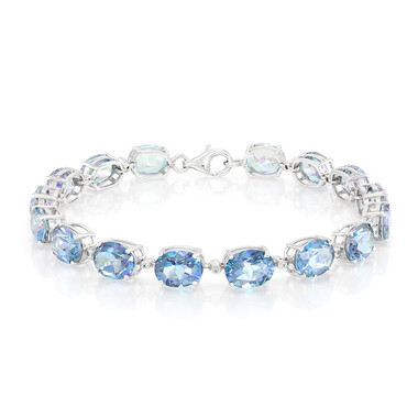 Bracciale in argento con Topazio Mistico Blu