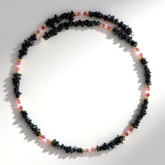 Collana rigida in acciaio con Ematite Nera