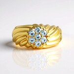 Bague en argent et Aigue-marine du Brésil