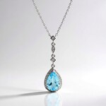 Collana in argento con Topazio Blu Cielo