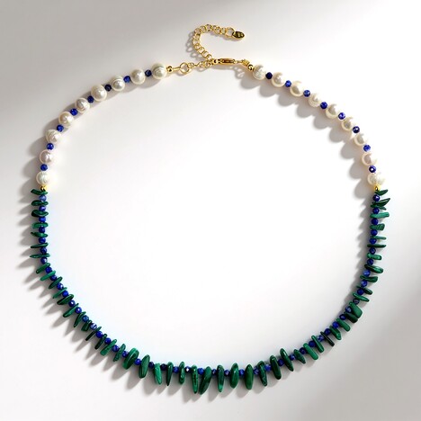 Collana in argento con Malachite