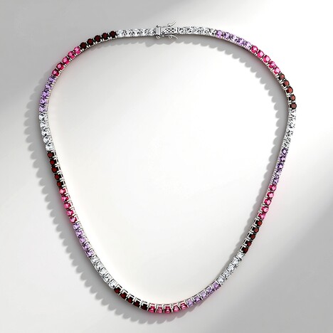 Collana in argento con Topazio Bianco