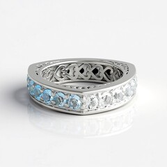 Anello in argento con Topazio Bianco (Dallas Prince Designs)