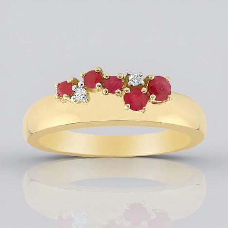Anello in oro con Berillo Rosso