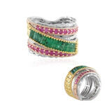 Sambia-Smaragd-Silberring (Gems en Vogue)