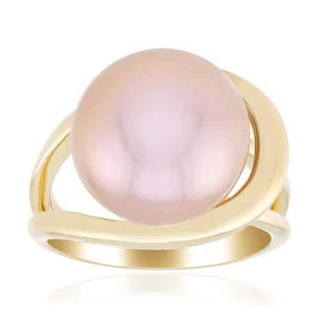 Zilveren ring met een paarse Ming parel (TPC)