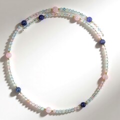 Collana rigida in acciaio con Berillo Fancy (Riya)