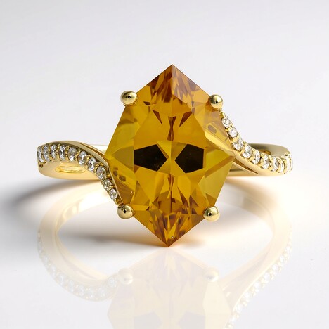 Anello in oro con Citrino (CIRARI)