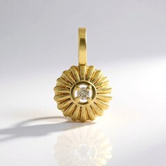 Ciondolo in argento con Diamante Champagne I2 (de Melo Essence)