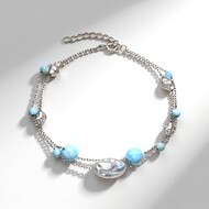 Zilveren armband met een Witte zoetwater kweekparel