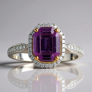 Bague en or et Saphir parme (CIRARI)