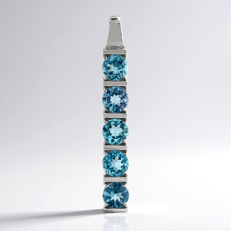 Ciondolo in argento con Apatite Blu