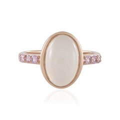 Bague en argent et Pierre de Lune blanche (KM by Juwelo)