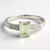 Anello placcato in platino con Kunzite Canarino