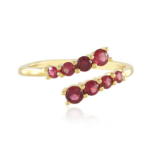 Noble Red Spinel Silver Ring