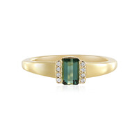 Anillo en plata con Turmalina verde Benedito (Adela Silber)