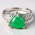 Anello in argento con Calcedonio Verde