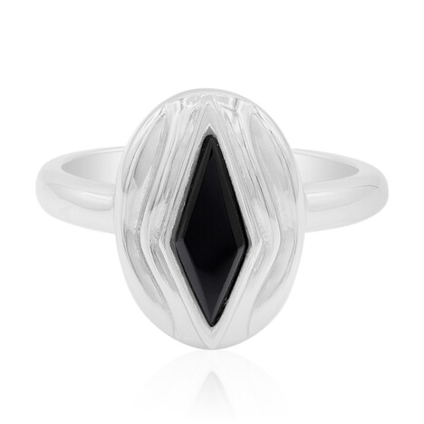 Black Spinel Silver Ring (MONOSONO COLLECTION)