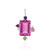 Zilveren hanger met een roze kwarts