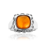 Anillo en plata con Cornalina (CUSTODANA)