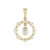Gouden hanger met een Witte zoetwater kweekparel (Ornaments by de Melo)