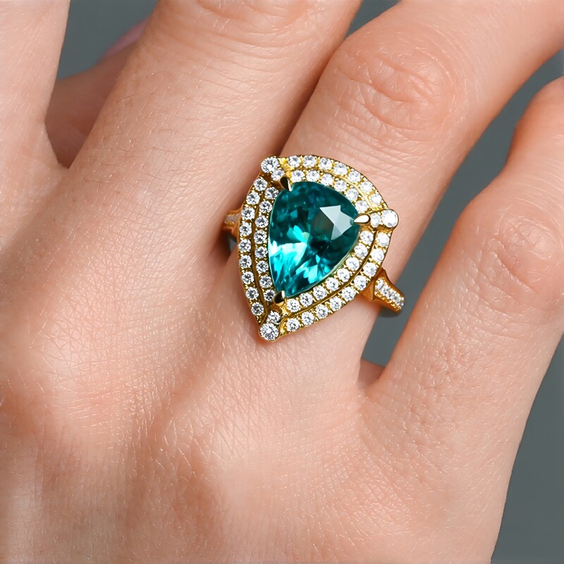 14K Ratanakiri Zircon Gold Ring (CIRARI)