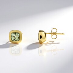 Orecchini in oro con Tormalina Verde